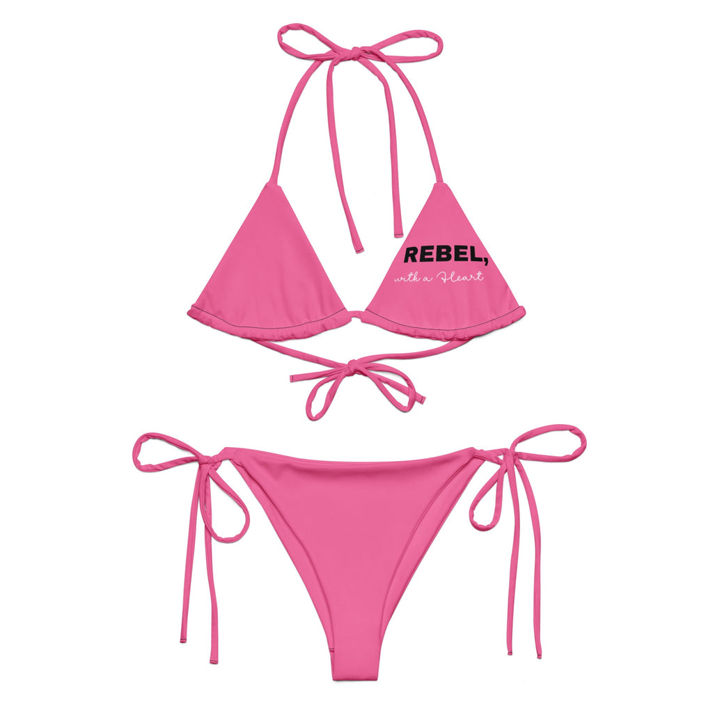 All-over print recycled string bikini