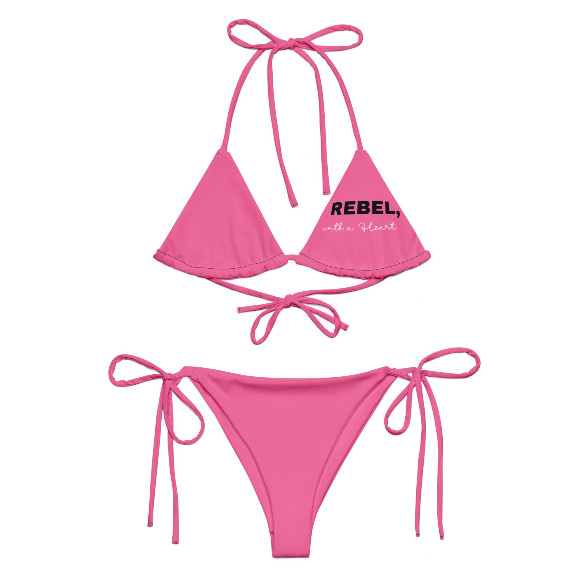 All-over print recycled string bikini