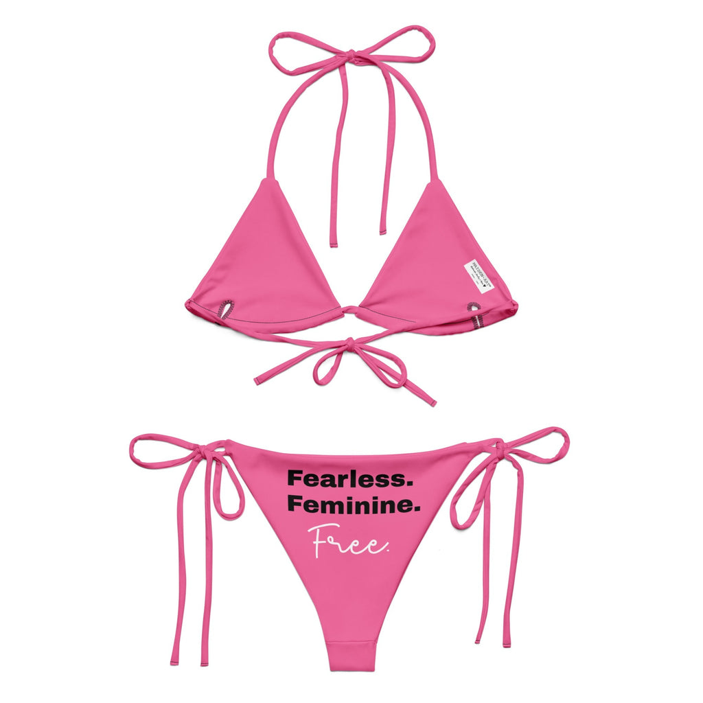 All-over print recycled string bikini