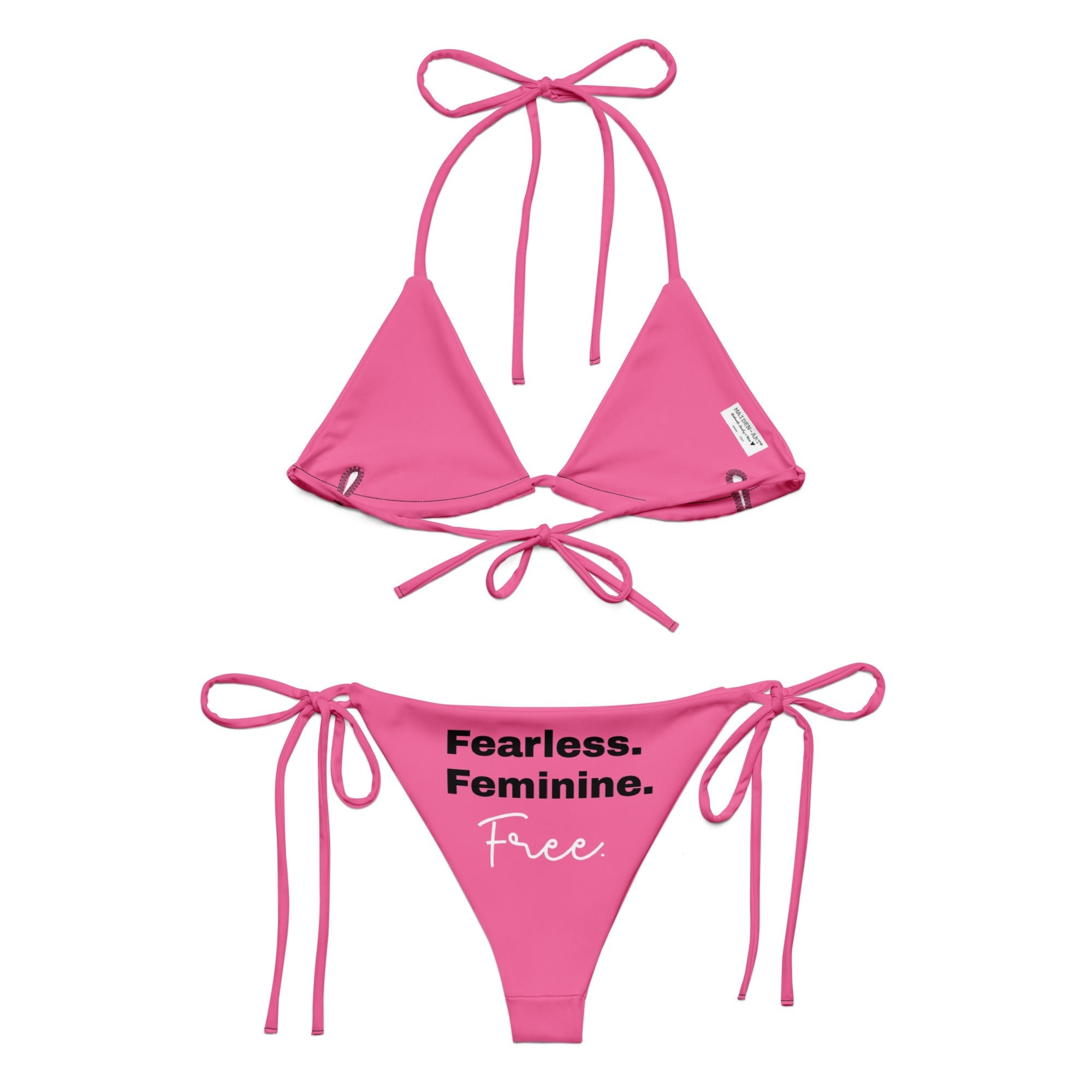 All-over print recycled string bikini